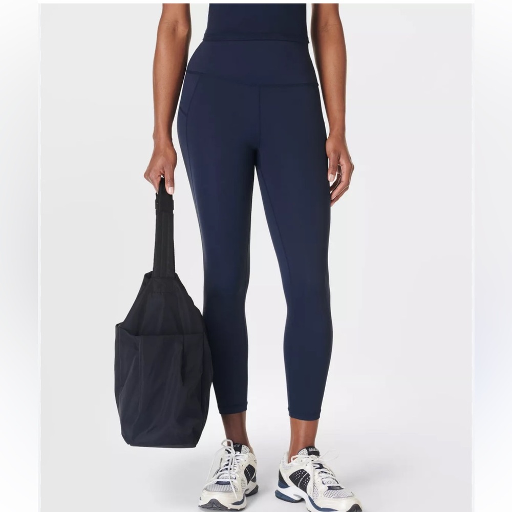 Sweaty Betty super soft navy Blue Leggings 7/8 length